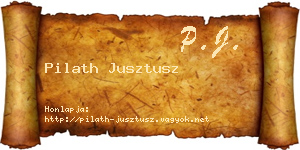 Pilath Jusztusz névjegykártya